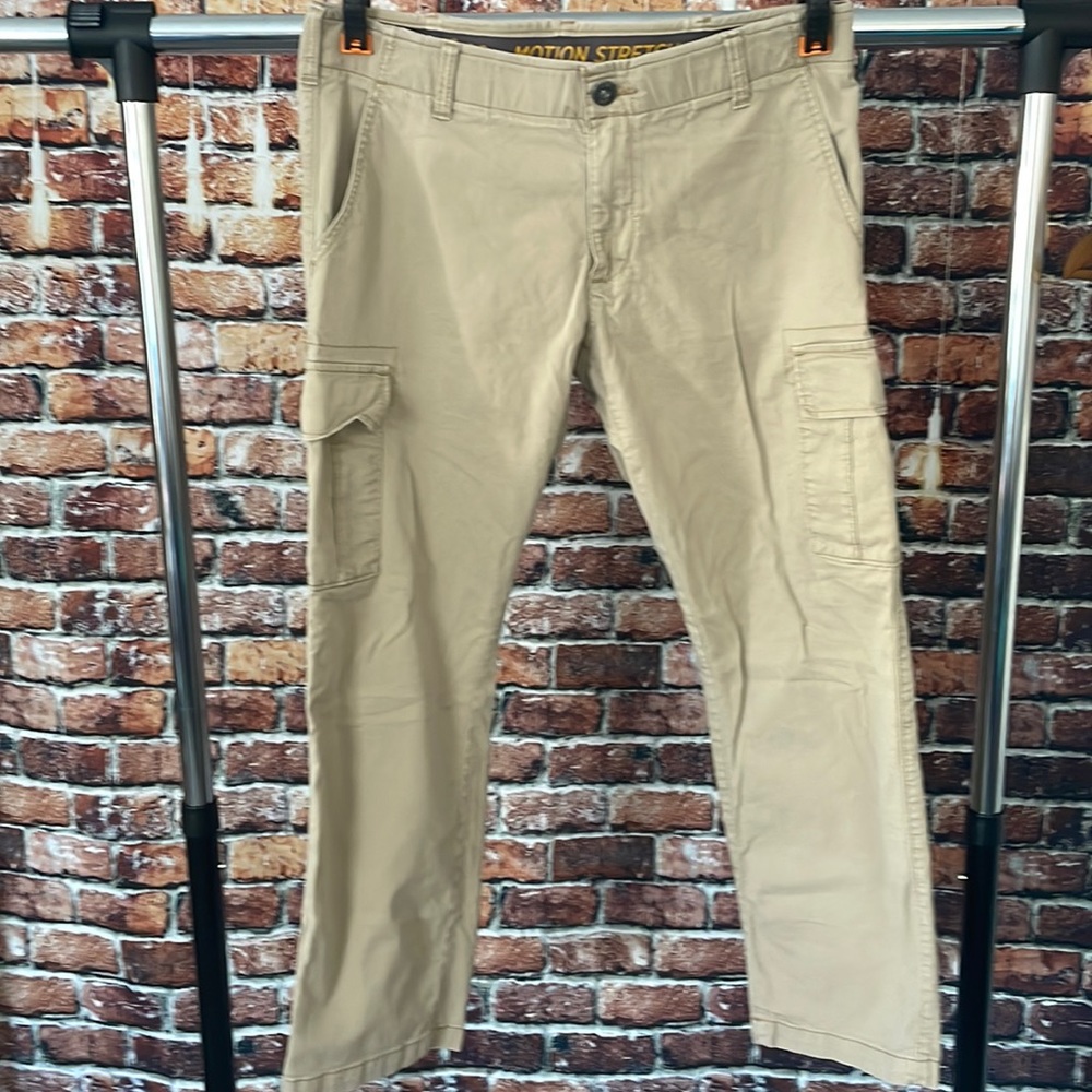 🔥 Lee Motion Stretch Regular Fit Straight Leg khaki cargo pants 34 x 29